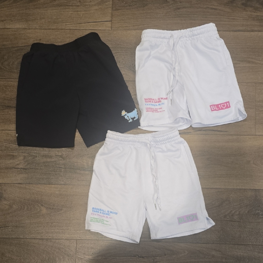 Kids Black and White Shorts Set
